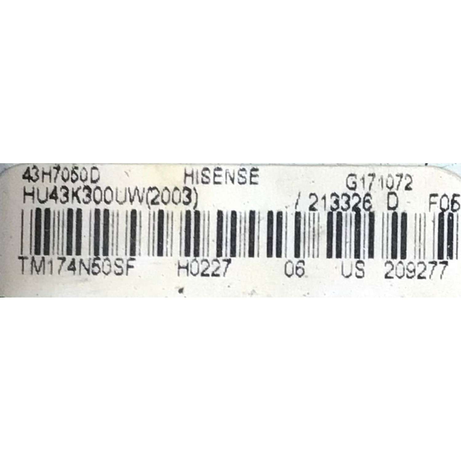 KIT DE TARJETAS PARA TV HISENSE / MAIN 213326 / RSAG7.820.6715/ROH / FUENTE 207308 / RSAG7.820.5687/ROH / T-CON 5543T10C02 / 55T32-COF CTRL BD / PANEL HD426K3U51-T1/S3/GM/ROH / MODELO 43H7050D / 43h7c - Imagen 2